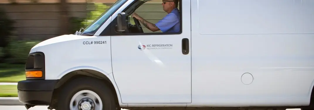 KIC Refrigeration service vehicle serving Windham area
